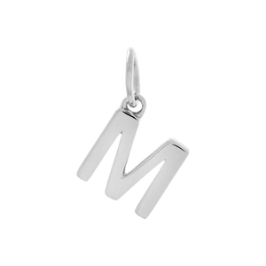 Letter Charm Silver / M