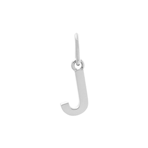 Letter Charm Silver / J