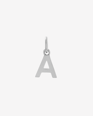 Letter Charm Silver / A
