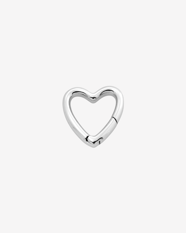 Heart Carabiner in rhodium plated sterling silver — Sener Besim