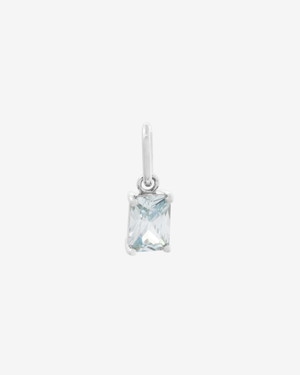 Birthstone Charm Silver / March