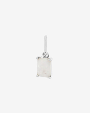 Birthstone Charm Silver / October