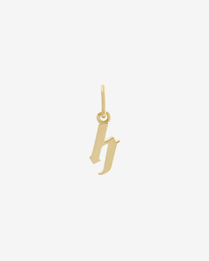 Gothic Letter Charm Gold / H