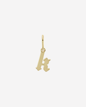 Gothic Letter Charm Gold / K