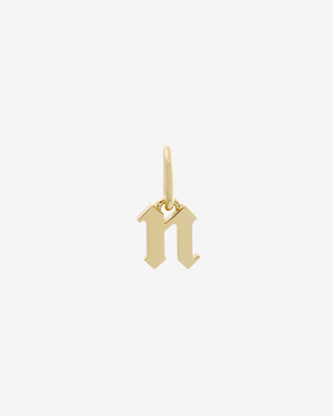 Gothic Letter Charm Gold / N