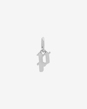Gothic Letter Charm Silver / P