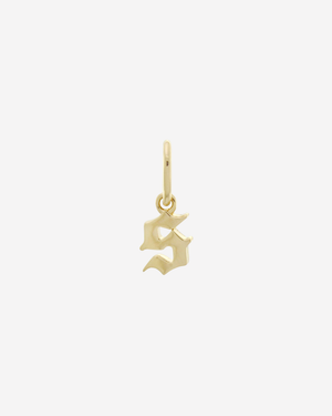 Gothic Letter Charm Gold / S
