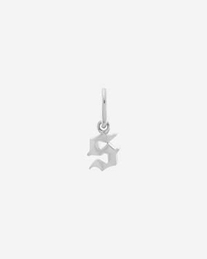 Gothic Letter Charm Silver / S