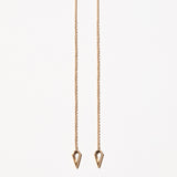 Spear Thread Earrings - Gold