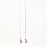 Spear Thread Earrings - Silver