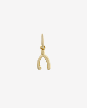 Wishbone Charm Gold