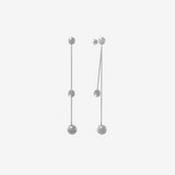 Orbit Double Chain Earrings - Silver