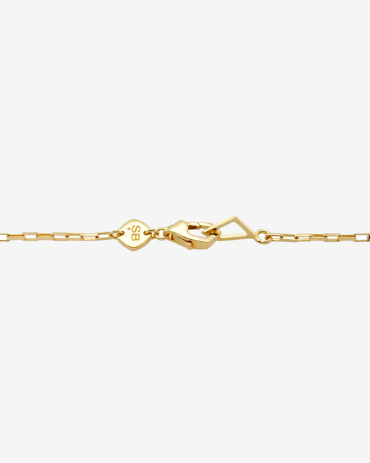 Long Box Chain Necklace - Gold