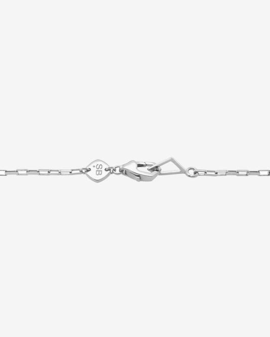 Long Box Chain Necklace - Silver