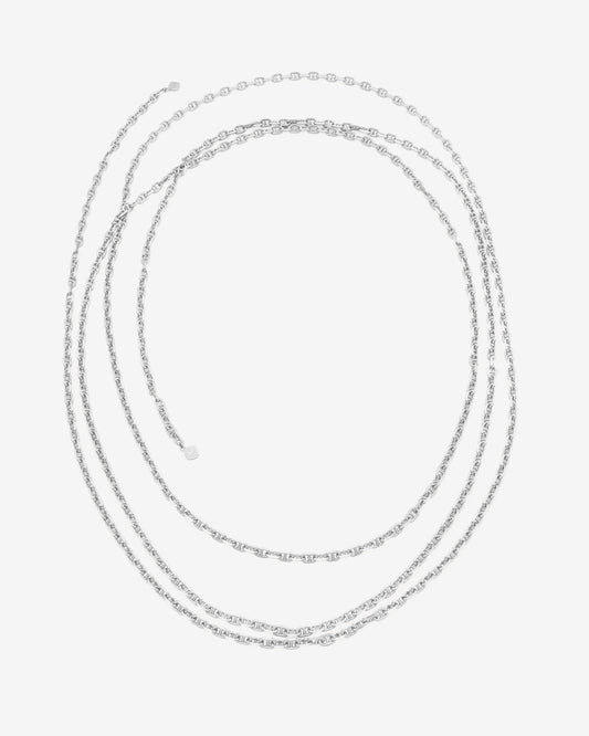 Chunky Anchor Long Chain - Silver