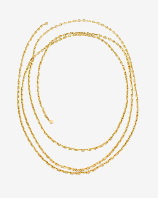 Chunky Anchor Long Chain - Gold