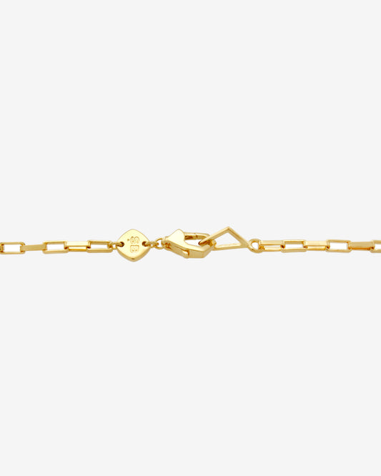 Long Box Chunky Chain Bracelet - Gold