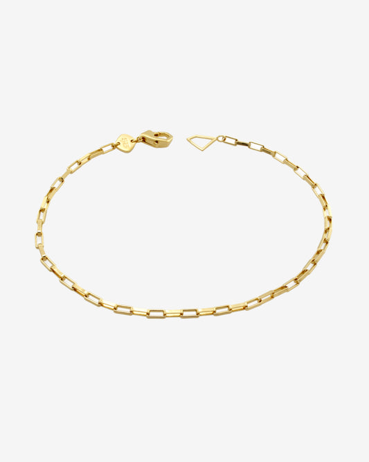 Long Box Chunky Chain Bracelet - Gold