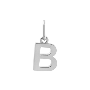 Letter Charm Silver / B