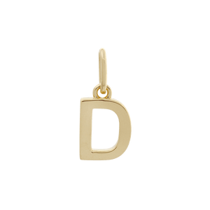 Letter Charm Gold / D