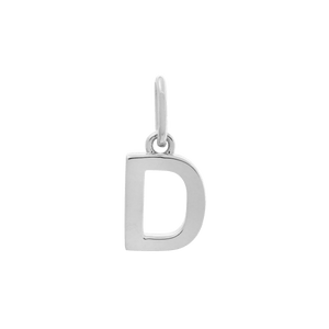 Letter Charm Silver / D