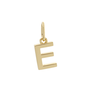Letter Charm Gold / E