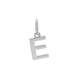 Letter Charm Silver / E