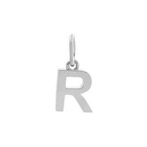 Letter Charm Silver / R