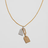 Tag Necklace - Gold & Silver