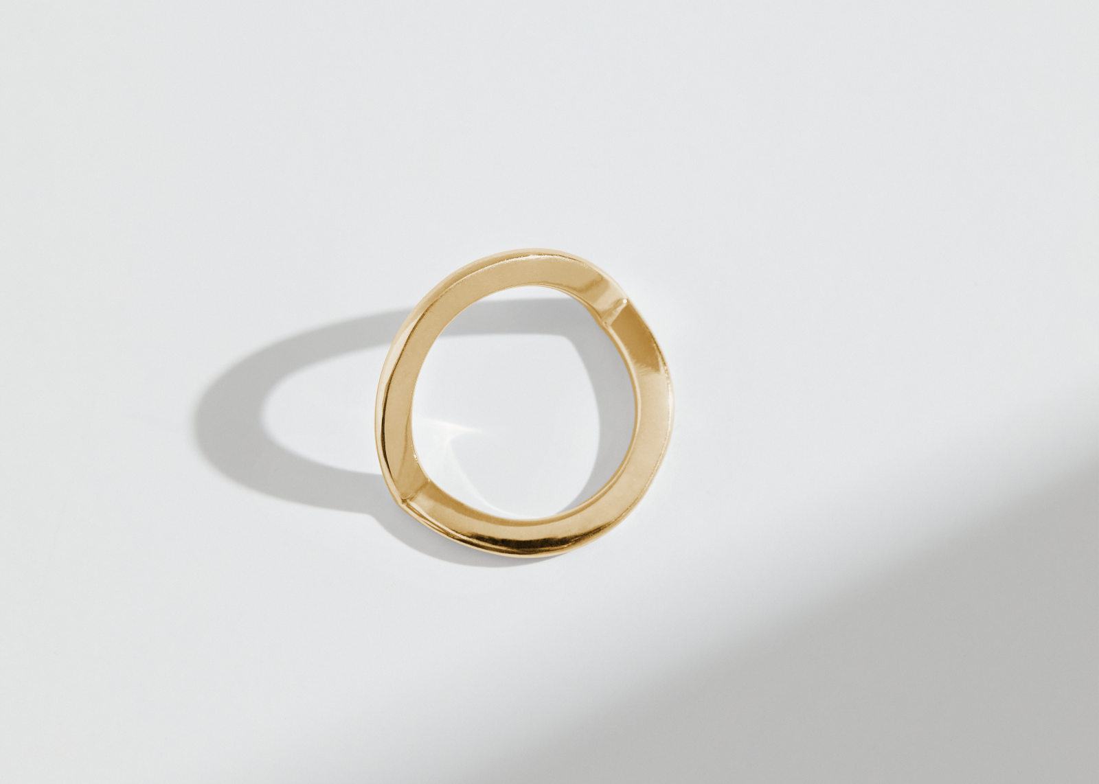 V Ring in Gold - Alternate View