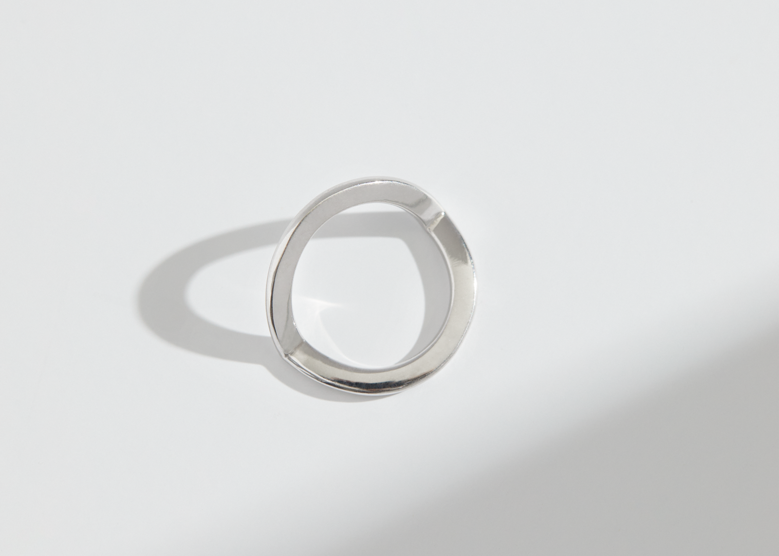 V Ring in Silver - Main View
