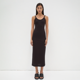 The Twisted Singlet Dress - Black