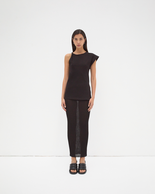The Asymmetric Tee - Black