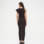The Asymmetric Tee in Black - Back View