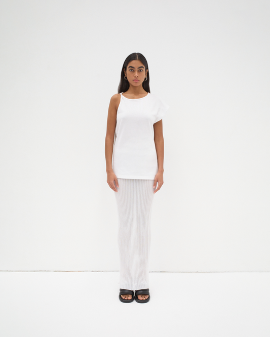The Asymmetric Tee - White