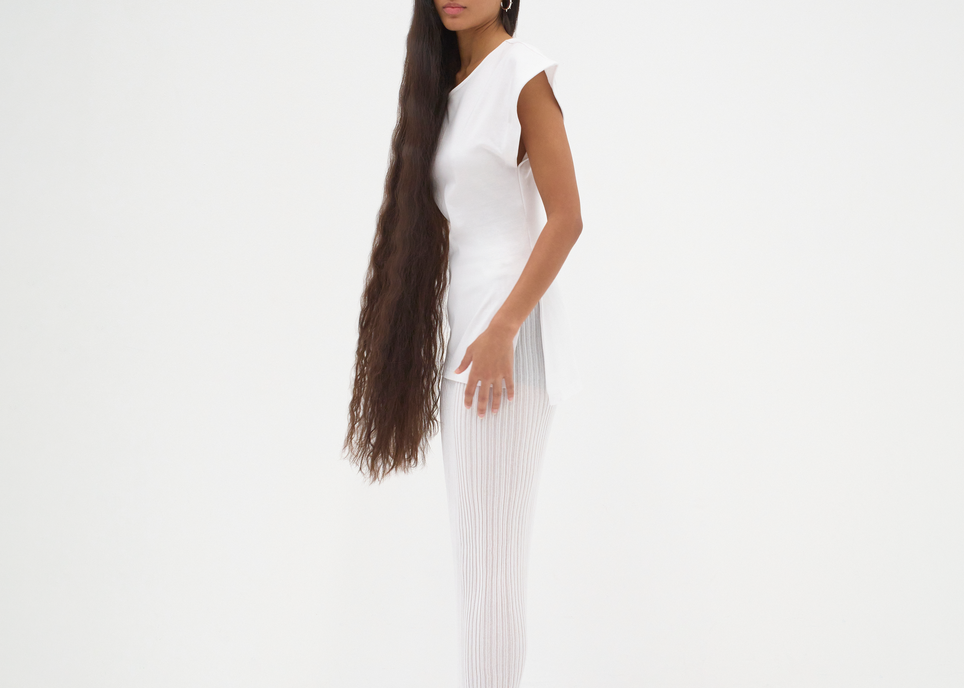 The Asymmetric Tee in White - Side View