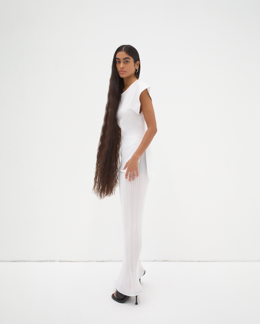 The Asymmetric Tee - White