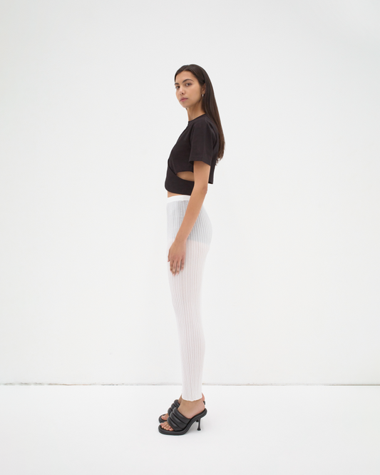 The Cropped Wrap Tee - Black