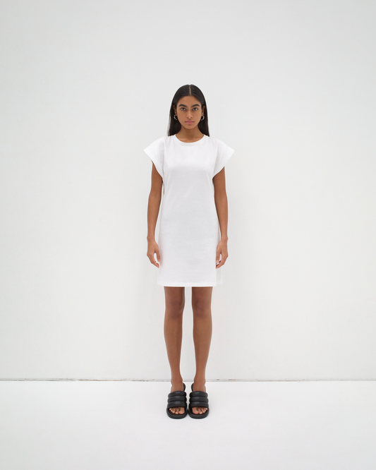 The Mini Open Back Dress - White