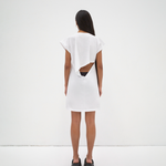 The Mini Open Back Dress in White - Side View
