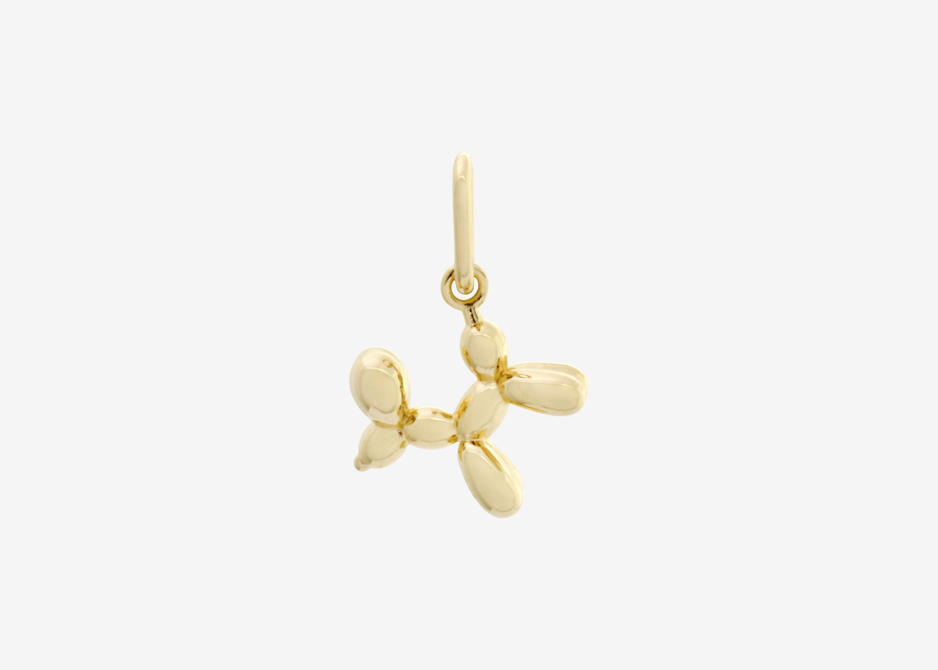 Gold Balloon Dog Charm by Sener Besim