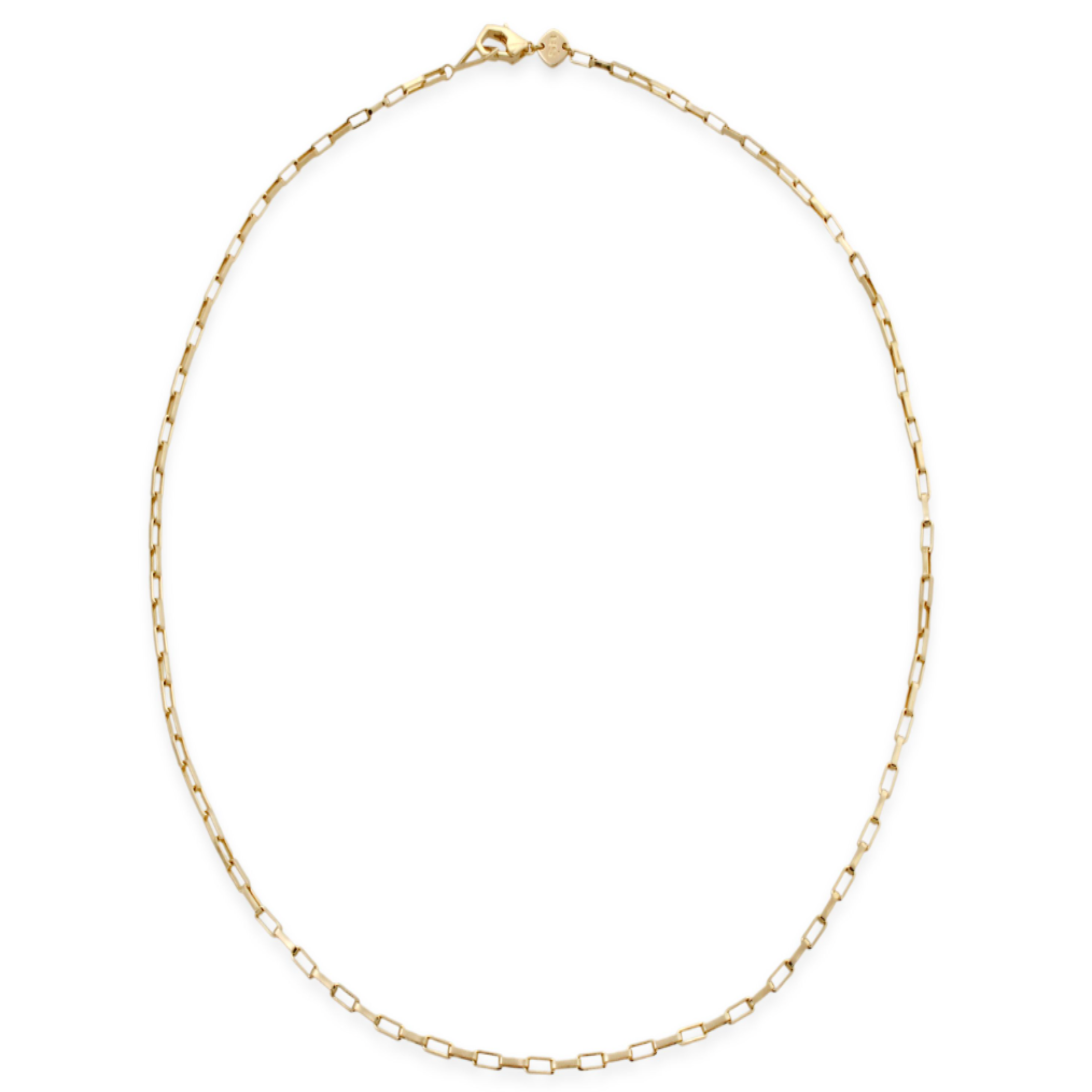 Box Chain Necklace by Sener Besim in Gold