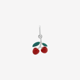 Sener Besim Silver Cherry Charm Enamel