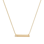 Diamond Bar Necklace in Gold by Sener Besim