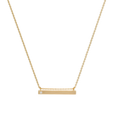 Diamond Bar Necklace in Gold by Sener Besim