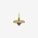 Gold Bee Charm White Diamond Sener Besim