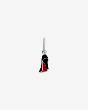 High Heel Charm Enamel Silver