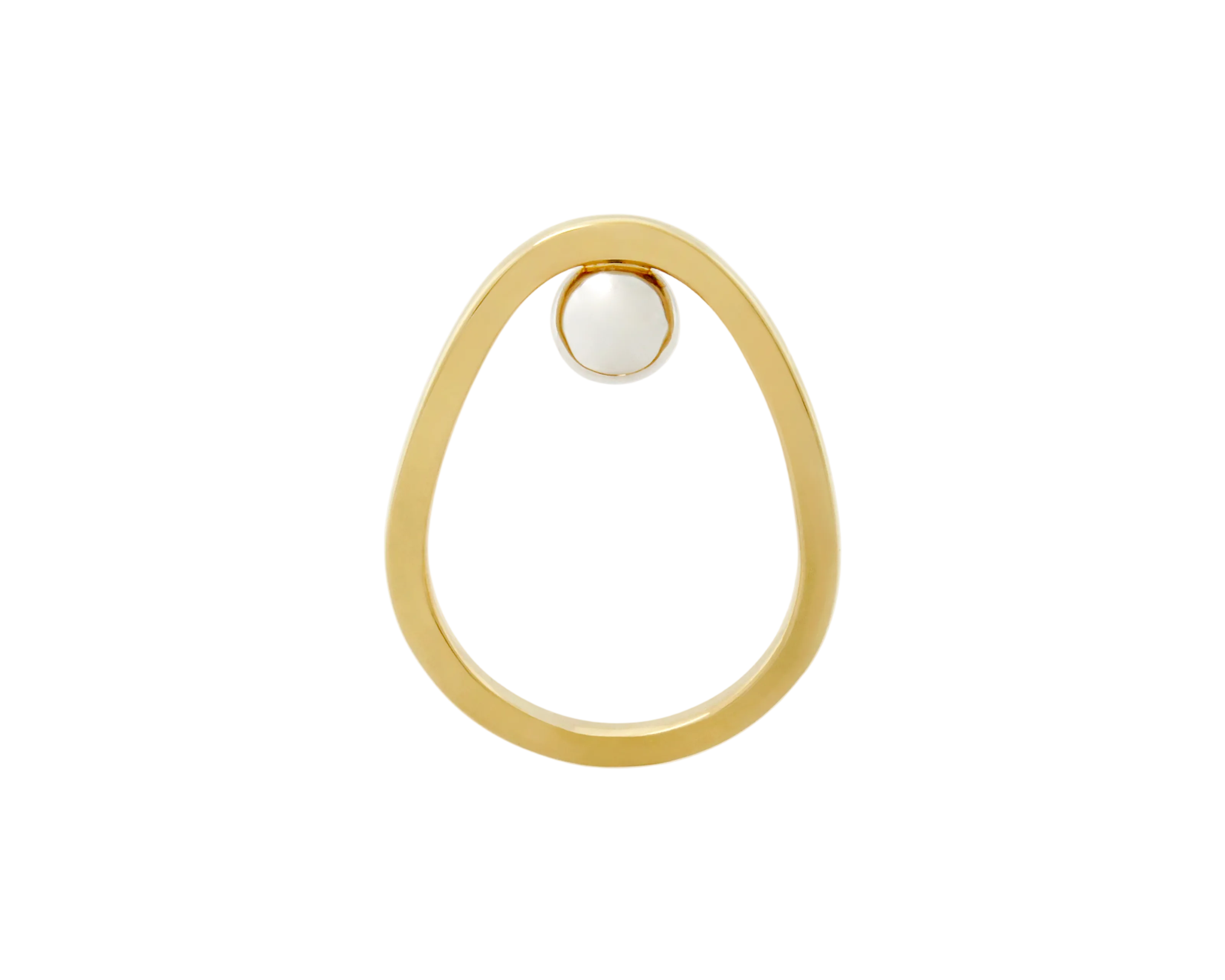 Orbit Ring in Gold by Sener Besim Close Up
