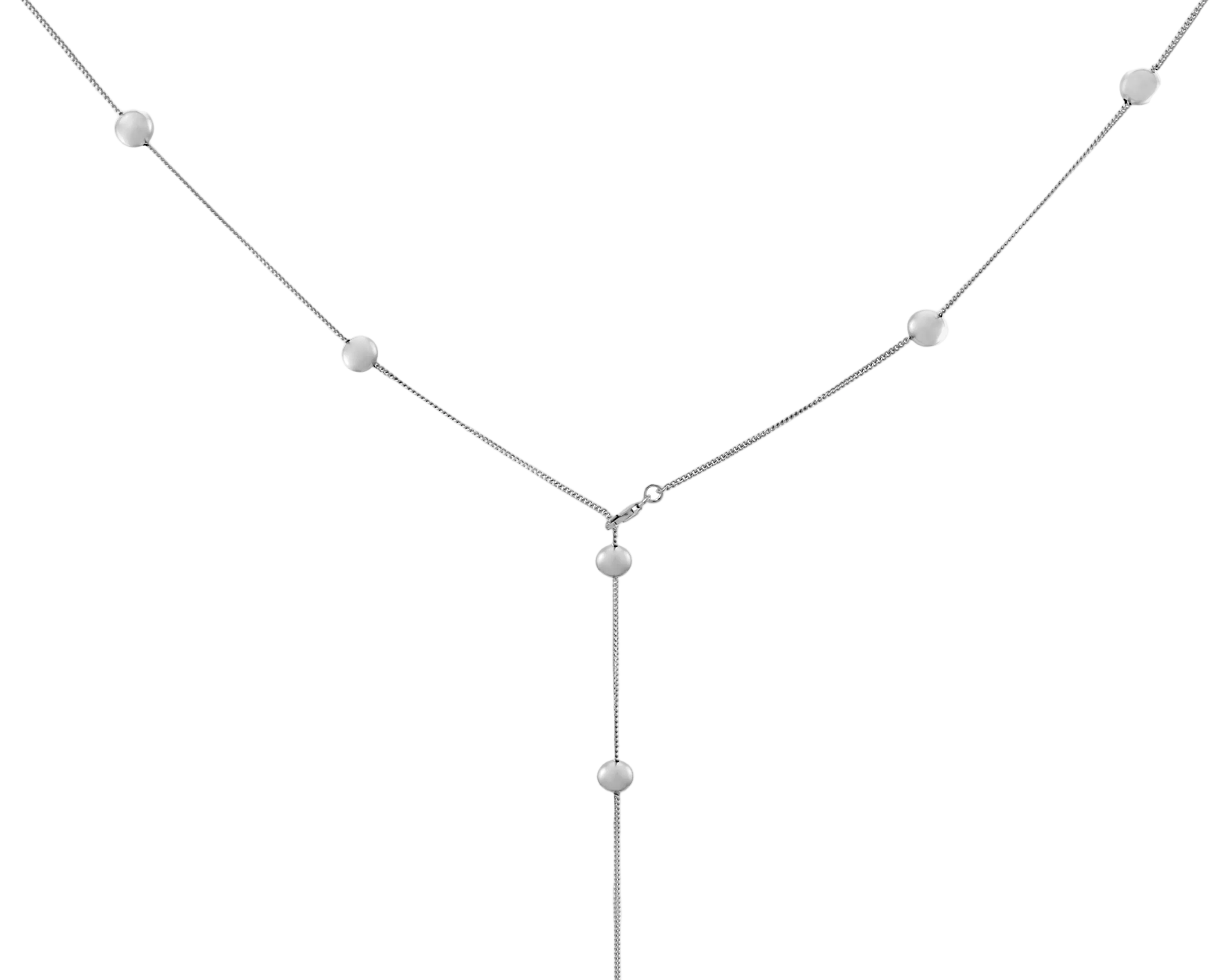 y shaped necklace with ball detail sener besim