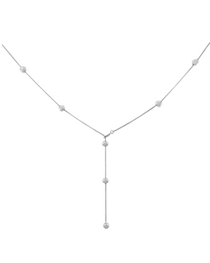 y shaped necklace with ball detail sener besim